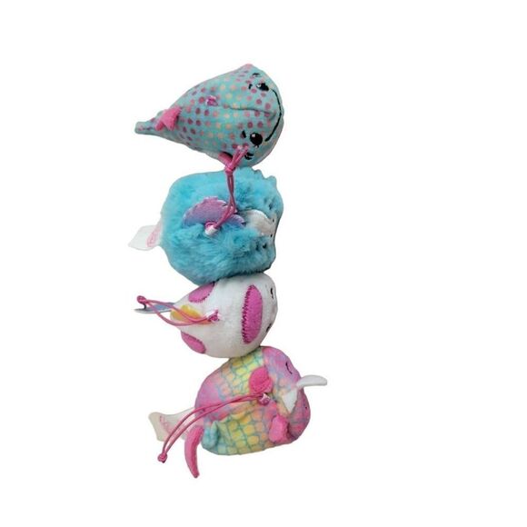 Lot Of 4 Pikmi Pops Surprise Mini Plush By Moose. Pony, rhino, shark - Picture 4 of 4